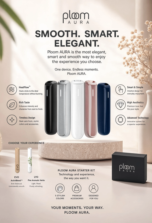 PloomX AURA Review 2026: The Stylish Heated Tobacco Device by JTI