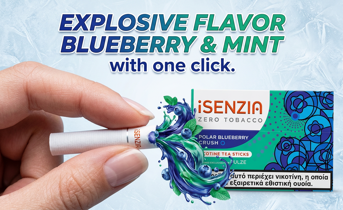 iSENZIA Polar Blueberry Crush 2026 – Non-Tobacco Heated Sticks | 10 Packs