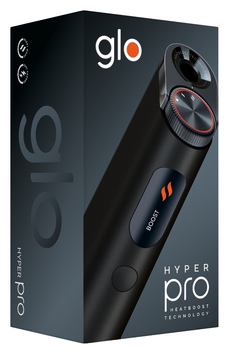 Glo Hyper Pro Heated Tobacco Device Kit — Carbon Black