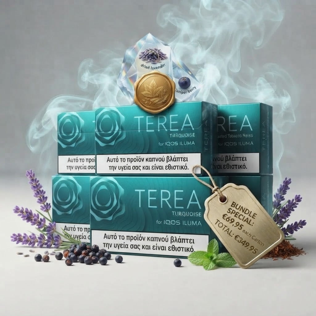 IQOS TEREA 5 Cartons Bundle Turquoise - €69,95 each Carton.